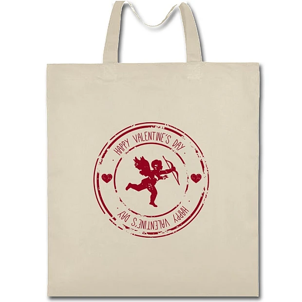 Eco bag with print Valentine's Day Cupid Print - beige