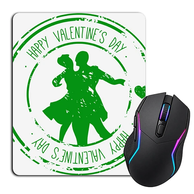 Mouse pad with print Valentine's Day Love Stamp