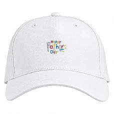 Baseball cap with Print Dad Father's Day Inscription With Tool - white