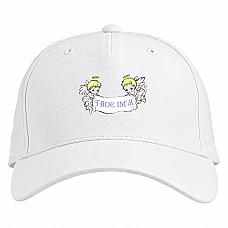 Baseball cap with Print Angel Day Two Angels - white