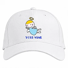 Baseball cap with Print Angel Day Your Name Angel - white