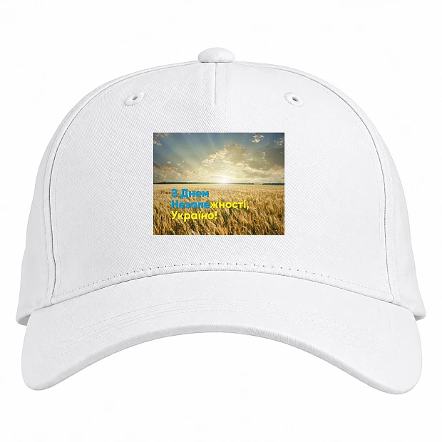 Baseball cap with Print Independence Day In The Wheat Field - white