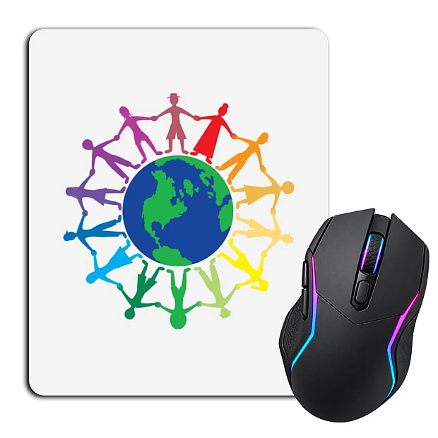 Mouse pad with print Young People Around The Earth