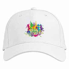 Baseball cap with Print Young People Dancing A Lot Of Colors - white