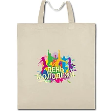 Eco bag with print Young People Dancing A Lot Of Colors - beige