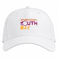 Baseball cap with Print Youth Day Jammed Letters - white