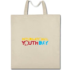 Eco bag with print Youth Day Jammed Letters 2 - beige