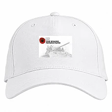 Baseball cap with Print Victory Day Tank With Military - white