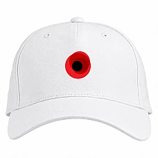 Baseball cap with Print Victory Day Poppy - white