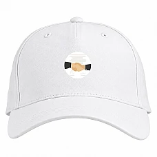 Baseball cap with Print Day Lawyer Handshake - white