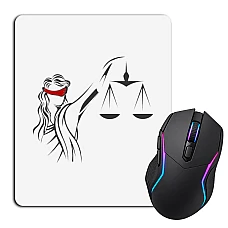 Mouse pad with print Day Lawyer Themis And Red Stripes