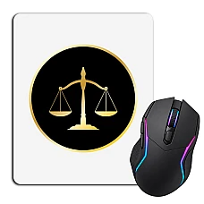 Mouse pad with print Day Lawyer Scales Of Themis Gold