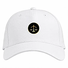 Baseball cap with Print Day Lawyer Scales Of Themis Gold - white