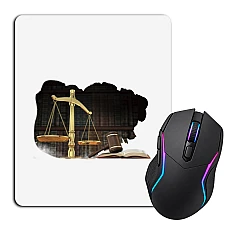 Mouse pad with print Day Lawyer Scales Of Themis Hammer Judges And The Constitution