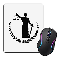 Mouse pad with print Day Lawyer Themis And Scales Laurel Wreath