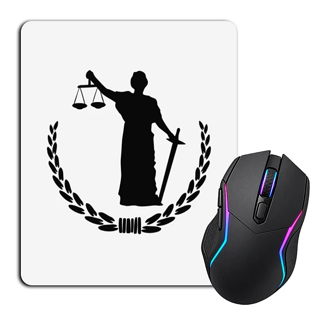 Mouse pad with print Day Lawyer Themis And Scales Laurel Wreath