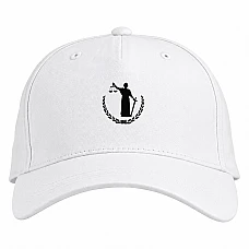 Baseball cap with Print Day Lawyer Themis And Scales Laurel Wreath - white