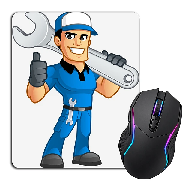 Mouse pad with print Day Mechanic Mechanic With Wrench