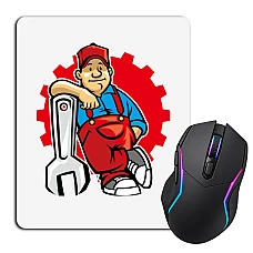 Mouse pad with print Day Mechanic Mechanic In Red With A Key