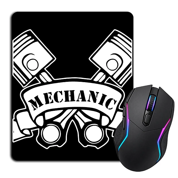 Mouse pad with print Day Two Pistons Mechanics