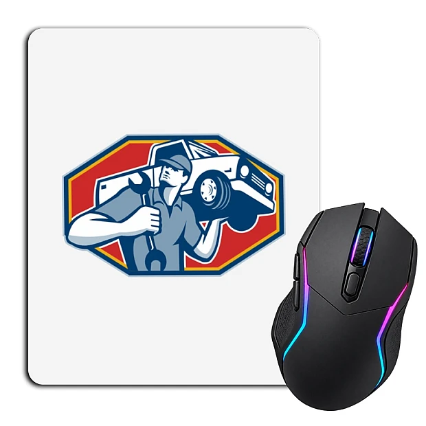Mouse pad with print Day Mechanic Mechanic Car And Key