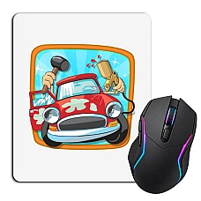 Mouse pad with print Day Mechanic Repairing A Car Yourself