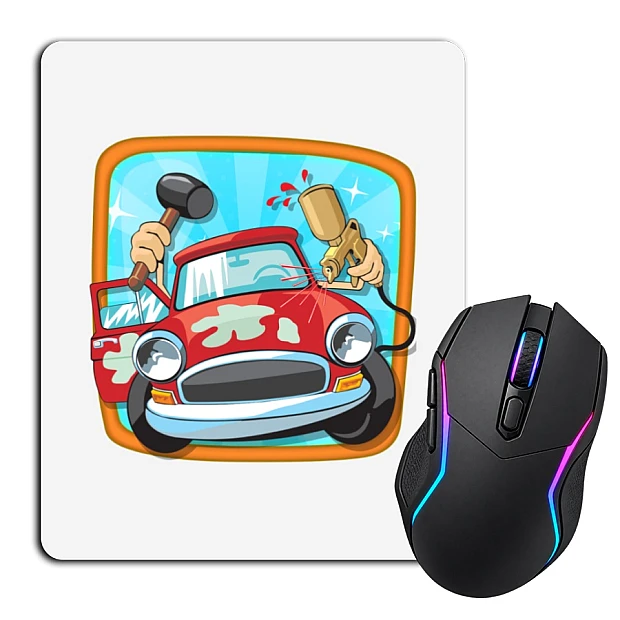 Mouse pad with print Day Mechanic Repairing A Car Yourself