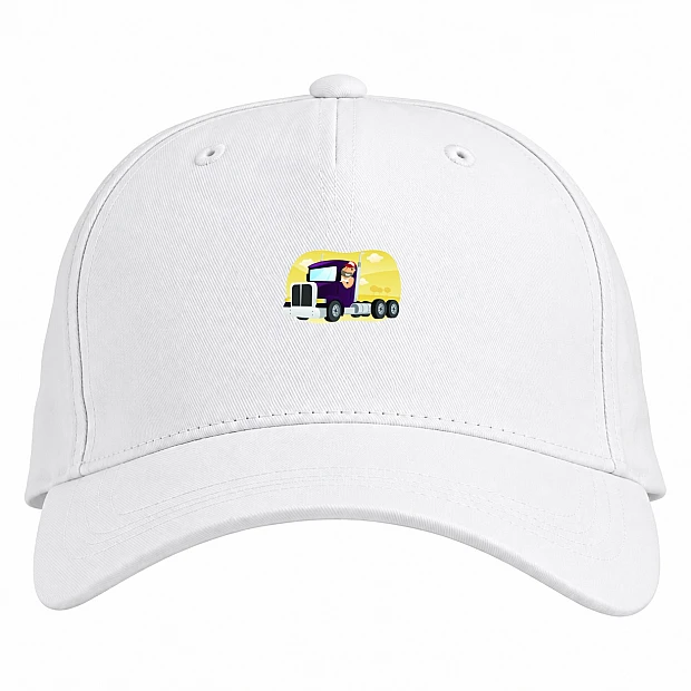 Baseball cap with Print Motorist Day Long - white