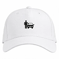 Baseball cap with Print Day Motorist Driver And The Car - white