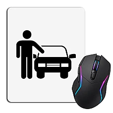Mouse pad with print Day Motorist Driver And The Car