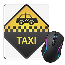 Mouse pad with print Taxi Driver Day Sign