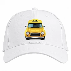Baseball cap with Print Day Taxi Driver Taxi - white