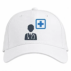 Baseball cap with Print Day Medica Blue - white