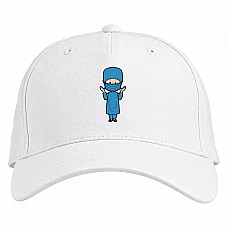 Baseball cap with Print Day Medic Doctor In Blue Uniform - white