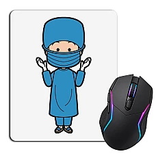 Mouse pad with print Day Medic Doctor In Blue Uniform