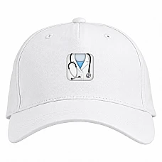 Baseball cap with Print Day Medica Icon - white