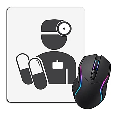 Mouse pad with print Day Medica Gray