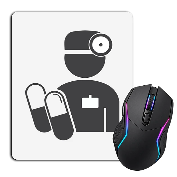 Mouse pad with print Day Medica Gray