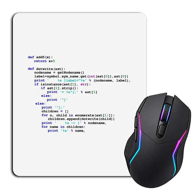 Mouse pad with print Day Of The Programmer Program's Code