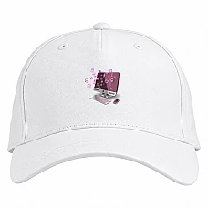 Baseball cap with Print Computer Programmers Day Pink - white