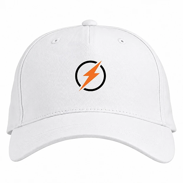 Baseball cap with Print Orange Day Energy Discharge - white