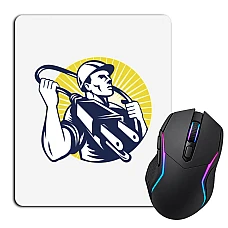 Mouse pad with print Day Energy Electrician With A Plug For Socket
