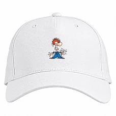 Baseball cap with Print Day Energy Electrician Electric Shock - white