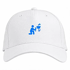 Baseball cap with Print Day Plumbing Sink Blue - white