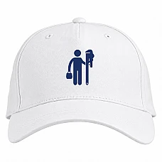 Baseball cap with Print Day Plumbing Plumber With Pipe Wrench - white