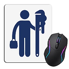 Mouse pad with print Day Plumbing Plumber With Pipe Wrench