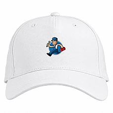 Baseball cap with Print Day Plumbing Plumber With Wrench - white