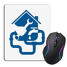 Mouse pad with print Day Plumbing Hand With Key And Tap With Drop Of Water