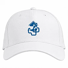 Baseball cap with Print Day Plumbing Hand With Key And Tap With Drop Of Water - white