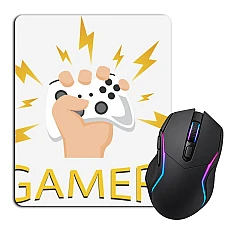Mouse pad with print Esports Gamepad Hand And Lightning